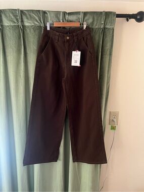 Cider Denim Wide-Leg Brown jeans Size XS